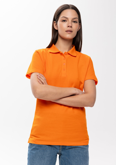 Рубашка поло женская STAN хлопок/полиэстер 185, 104W, Оранжевый (28) фото-4