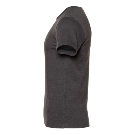 Темно-серая футболка арт. 37 облегающего силуэта, 92% хлопок, 8% эластан, 180 гр/м2, оптом | Мерч, униформа и текстиль для бизнеса  photo-2