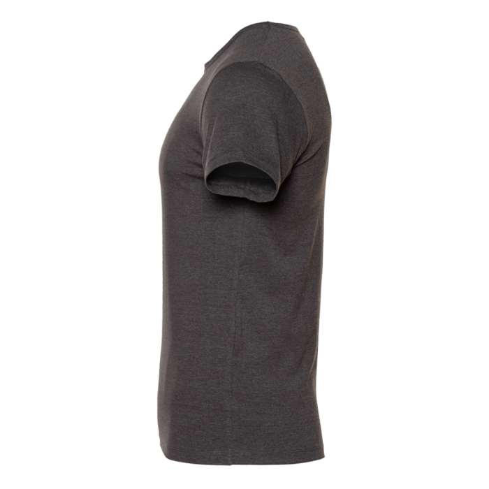 Темно-серая футболка арт. 37 облегающего силуэта, 92% хлопок, 8% эластан, 180 гр/м2, оптом | Мерч, униформа и текстиль для бизнеса  фото-2