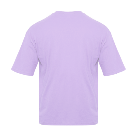 Лавандовая футболка арт. 39 оверсайз кроя, из 100% хлопка, 140 гр/м2, оптом | Мерч, униформа и текстиль для бизнеса   photo-3