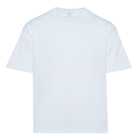 Белая футболка арт. 56 оверсайз кроя из 100% хлопка, 240 гр/м2, оптом | Мерч, униформа и текстиль для бизнеса  photo-0