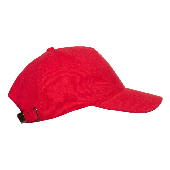 Красная бейсболка арт. 11, 5 клиньев из 100% хлопка, 280 гр/м2, оптом | Мерч, униформа и текстиль для бизнеса  фото-2