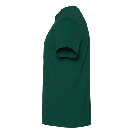 Тёмно-зелёная футболка арт. 08 прямого кроя из 100% хлопка, 180 гр/м2, оптом | Мерч, униформа и текстиль для бизнеса  photo-2