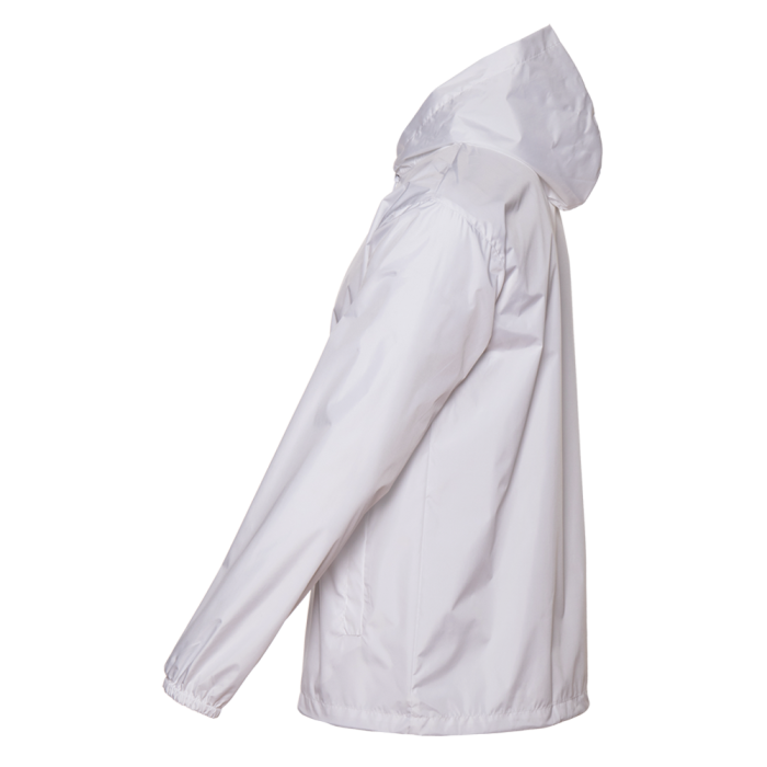 Белая однотонная ветровка арт. 59, 100% полиэстер, Dewspo 210T – оптом | Мерч, униформа и текстиль для бизнеса фото-2