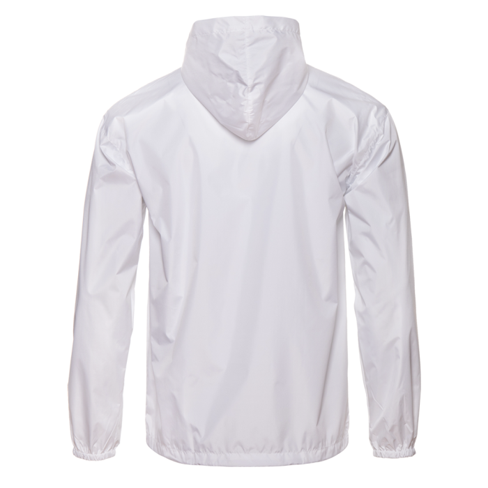 Белая однотонная ветровка арт. 59, 100% полиэстер, Dewspo 210T – оптом | Мерч, униформа и текстиль для бизнеса фото-1