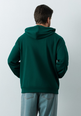 Темно-зеленая толстовка на молнии STAN арт. 99, футер без начёса, 100% хлопок, 240 гр/м2  | Мерч, униформа и текстиль для бизнеса photo-7