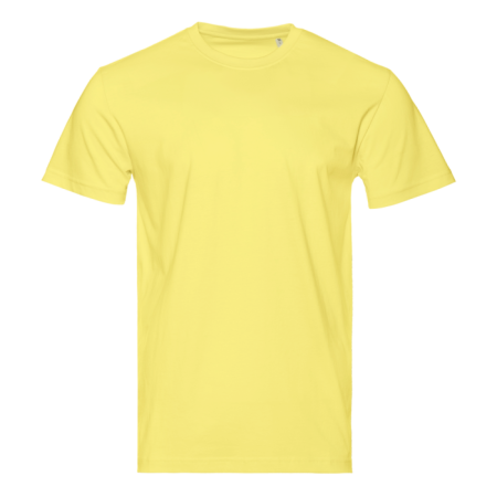 Светло-лимонная футболка арт. 51 прямого кроя из 100% хлопка, 150 гр/м2, оптом | Мерч, униформа и текстиль для бизнеса  photo-0
