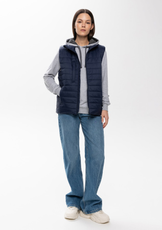 Темно-синий ультралёгкий жилет арт. 87, 100% нейлон, оптом | Мерч, униформа и текстиль для бизнеса photo-4