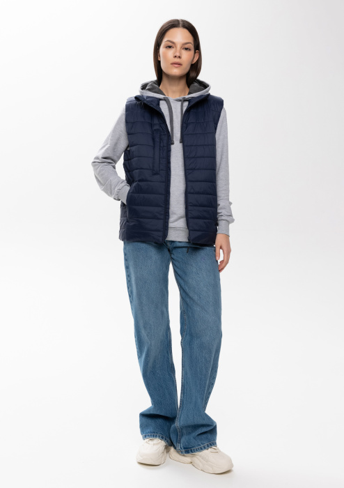 Темно-синий ультралёгкий жилет арт. 87, 100% нейлон, оптом | Мерч, униформа и текстиль для бизнеса фото-3