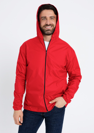 Красная однотонная ветровка арт. 59, 100% полиэстер, Dewspo 210T – оптом | Мерч, униформа и текстиль для бизнеса photo-7