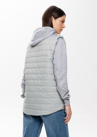 Светло-серый ультралёгкий жилет арт. 87, 100% нейлон, оптом | Мерч, униформа и текстиль для бизнеса photo-6