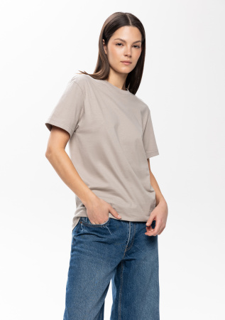 Светло-серая футболка арт. 02 прямого кроя из 100% хлопка, 160 гр/м2, оптом | Мерч, униформа и текстиль для бизнеса  photo-5