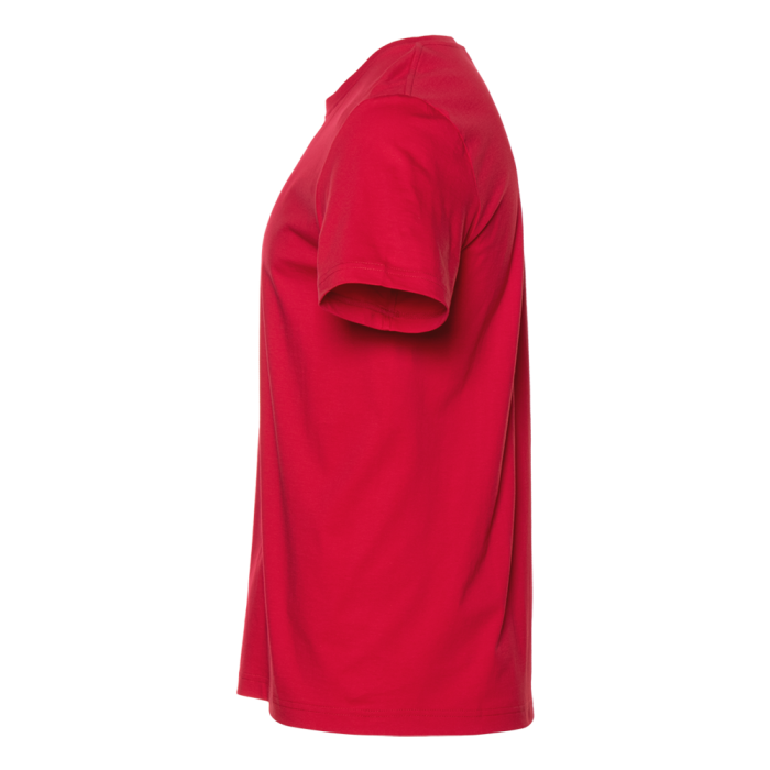 Красная футболка арт. 02 прямого кроя из 100% хлопка, 160 гр/м2, оптом | Мерч, униформа и текстиль для бизнеса  фото-2