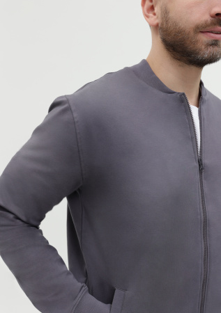 Темно-серая толстовка STAN арт. 65N на молнии, 78% хлопок, 17% полиэстер, 5% эластан, 245 гр/м2 | Мерч, униформа и текстиль для бизнеса photo-8