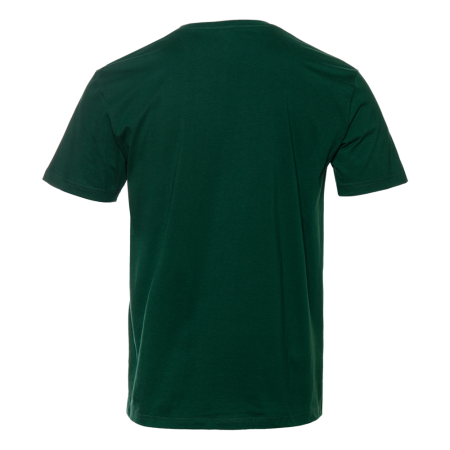 Тёмно-зелёная футболка арт. 02 прямого кроя из 100% хлопка, 160 гр/м2, оптом | Мерч, униформа и текстиль для бизнеса  photo-3