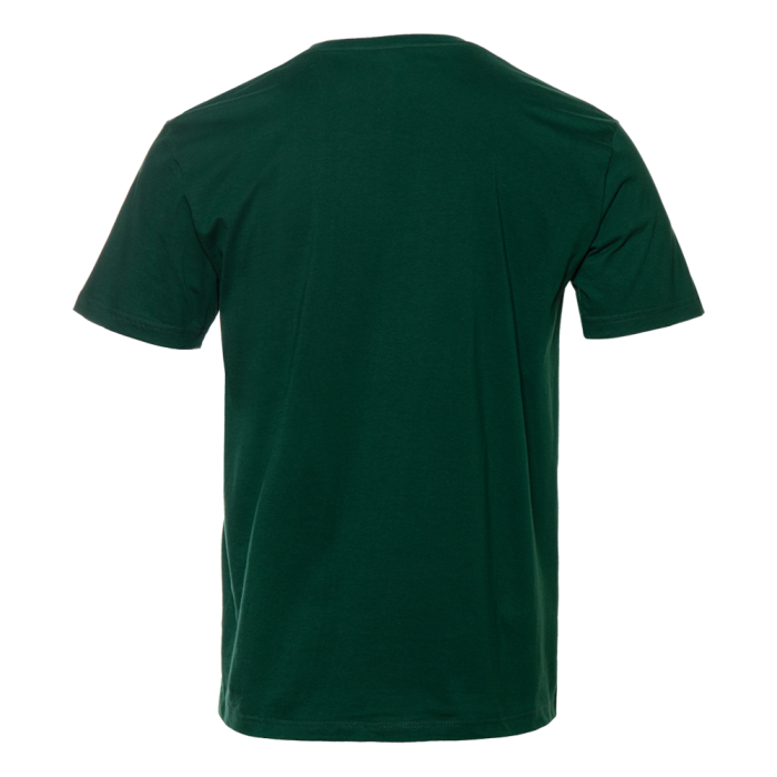Тёмно-зелёная футболка арт. 02 прямого кроя из 100% хлопка, 160 гр/м2, оптом | Мерч, униформа и текстиль для бизнеса  фото-3