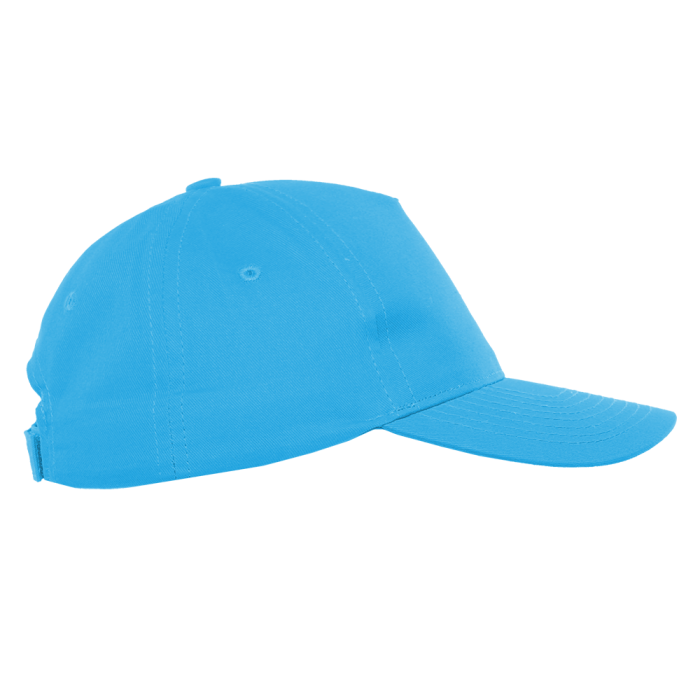 Бирюзовая детская бейсболка арт. 10J, 5 клиньев из 100% хлопка, 150 гр/м2, оптом | Мерч, униформа и текстиль для бизнеса  фото-2