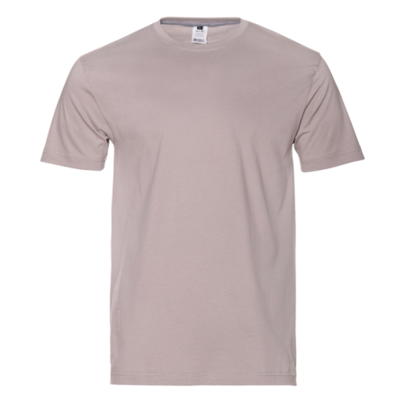 Светло-серая футболка арт. 02 прямого кроя из 100% хлопка, 160 гр/м2, оптом | Мерч, униформа и текстиль для бизнеса  photo-0