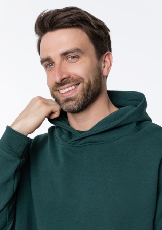 Худи унисекс STAN оверсайз футер без начёса 350, 66, Т-зелёный (130)  | Мерч, униформа и текстиль для бизнеса photo-11