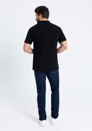 Черная рубашка поло арт. 04B из 100% хлопка, 185 гр/м2, оптом | Мерч, униформа и текстиль для бизнеса  photo-5