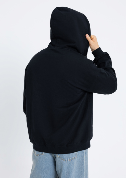 Толстовка  ОNE SIZE, с капюшоном на молнии футер без начёса 350, 72, Черный (20) | Мерч, униформа и текстиль для бизнеса фото-4