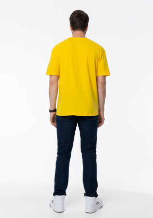 Жёлтая футболка арт. 02 прямого кроя из 100% хлопка, 160 гр/м2, оптом | Мерч, униформа и текстиль для бизнеса photo-14