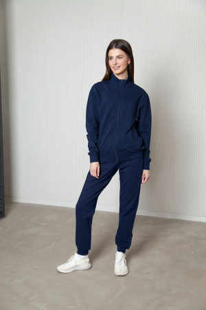 Темно-синяя толстовка STAN арт. 65 на молнии, 78% хлопок, 17% полиэстер, 5% эластан, 245 гр/м2 | Мерч, униформа и текстиль для бизнеса photo-5