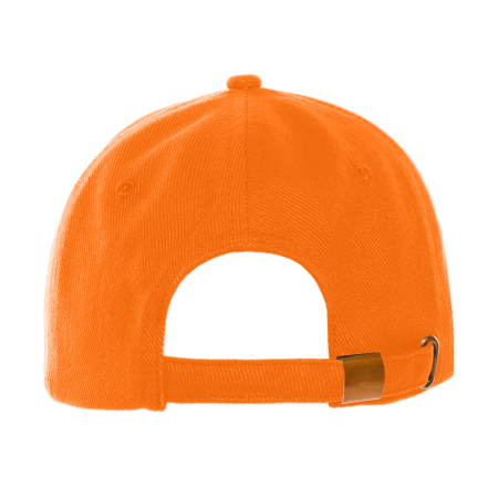 Оранжевая бейсболка арт. 01, 5 клиньев из 100% хлопка, 330 гр/м2, оптом | Мерч, униформа и текстиль для бизнеса  photo-3