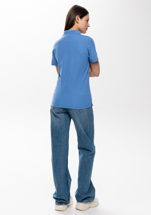 Рубашка поло женская STAN хлопок/полиэстер 185, 04WL, Голубой (76) фото-4