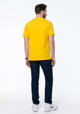 Жёлтая футболка арт. 51 прямого кроя из 100% хлопка, 150 гр/м2, оптом | Мерч, униформа и текстиль для бизнеса  photo-5