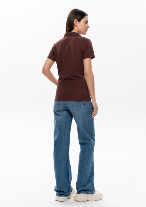 Рубашка поло женская STAN хлопок/полиэстер 185, 04WL, Т-шоколадный (107) фото-4