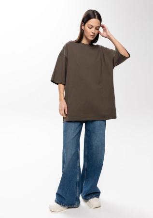 Футболка оливковый хаки арт. 56 оверсайз кроя из 100% хлопка, 240 гр/м2, оптом | Мерч, униформа и текстиль для бизнеса  photo-16