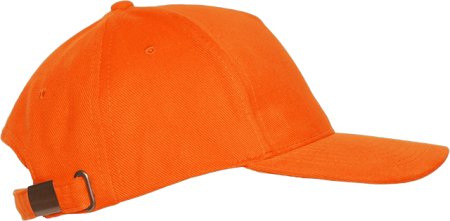 Оранжевая бейсболка арт. 03, 5 клиньев из 100% хлопка, 280 гр/м2, оптом | Мерч, униформа и текстиль для бизнеса  photo-3