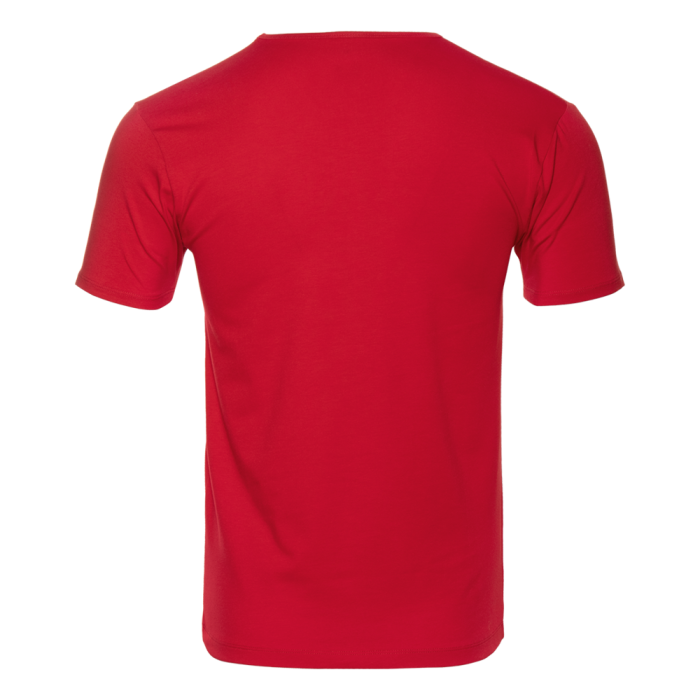 Красная футболка арт. 37 облегающего силуэта, 92% хлопок, 8% эластан, 180 гр/м2, оптом | Мерч, униформа и текстиль для бизнеса  фото-1