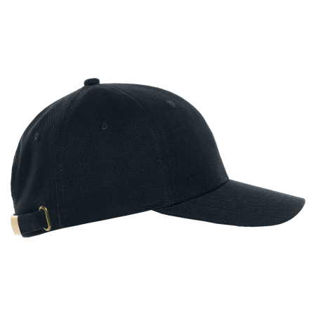 Черная бейсболка арт. 06, 6 клиньев из 100% хлопка, 330 гр/м2, оптом | Мерч, униформа и текстиль для бизнеса  photo-3