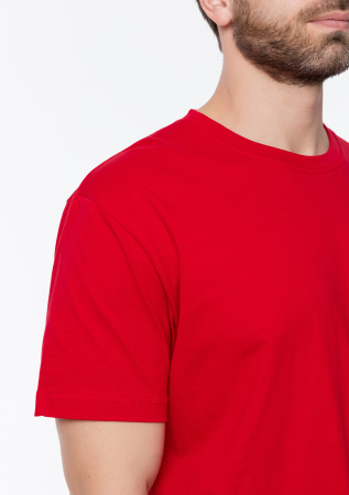 Красная футболка арт. 51 прямого кроя из 100% хлопка, 150 гр/м2, оптом | Мерч, униформа и текстиль для бизнеса  photo-5