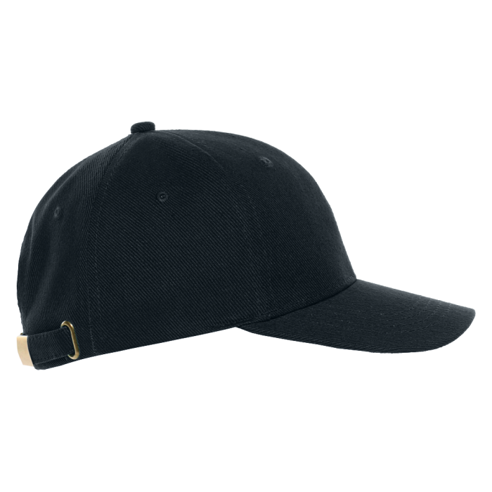 Черная бейсболка арт. 06, 6 клиньев из 100% хлопка, 330 гр/м2, оптом | Мерч, униформа и текстиль для бизнеса  фото-3