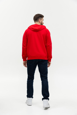Толстовка мужская STAN с капюшоном на молнии футер без начёса 260, 61, Красный (14) | Мерч, униформа и текстиль для бизнеса photo-5