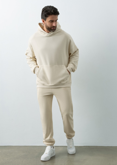 Молочные однотонные брюки арт. 97, 80% хлопок, 20% полиэстер, оптом | Мерч, униформа и текстиль для бизнеса фото-3