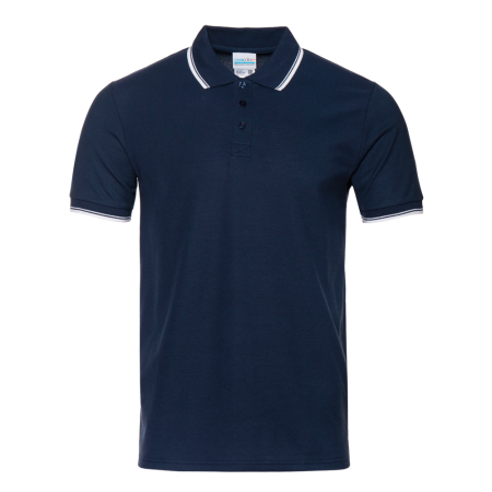 Рубашка поло мужская STAN с окантовкой хлопок/полиэстер 185, 04T, Т-синий (46) | Мерч, униформа и текстиль для бизнеса photo-0