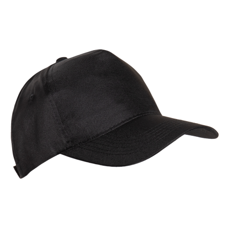 Черная бейсболка арт. 10P, 5 клиньев из 100% полиэстера, 150 гр/м2 – оптом photo-1