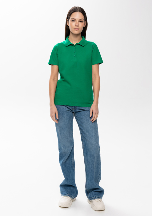 Рубашка поло женская STAN хлопок/полиэстер 185, 04WL, Зелёный (30) фото-3