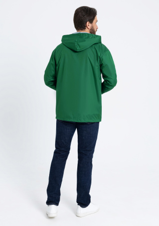 Темно-зеленая однотонная ветровка арт. 59, 100% полиэстер, Dewspo 210T – оптом | Мерч, униформа и текстиль для бизнеса photo-4