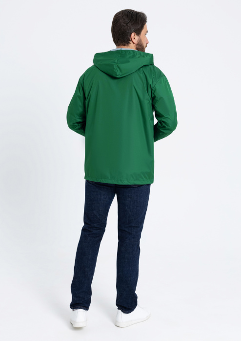 Темно-зеленая однотонная ветровка арт. 59, 100% полиэстер, Dewspo 210T – оптом | Мерч, униформа и текстиль для бизнеса фото-4