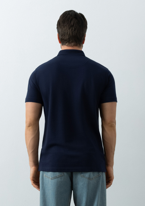 Рубашка поло унисекс STAN хлопок/полиэстер 185, 104, Т-синий (46) | Мерч, униформа и текстиль для бизнеса фото-4