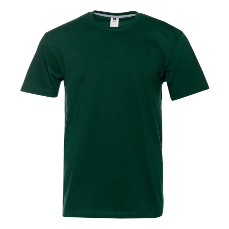 Тёмно-зелёная футболка арт. 02 прямого кроя из 100% хлопка, 160 гр/м2, оптом | Мерч, униформа и текстиль для бизнеса  photo-0