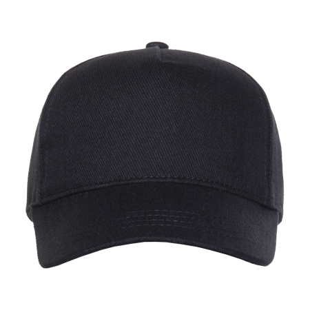 Черная бейсболка арт. 01, 5 клиньев из 100% хлопка, 330 гр/м2, оптом | Мерч, униформа и текстиль для бизнеса  photo-3
