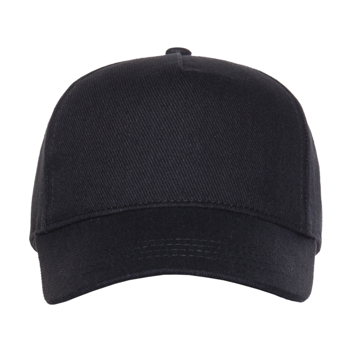 Черная бейсболка арт. 01, 5 клиньев из 100% хлопка, 330 гр/м2, оптом | Мерч, униформа и текстиль для бизнеса  фото-3