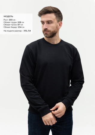 Свитшот унисекс STAN футер с начёсом 220, 60, Чёрный (20) | Мерч, униформа и текстиль для бизнеса photo-3