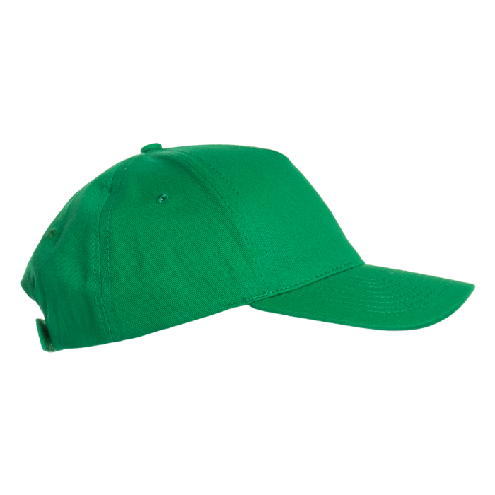 Зеленая бейсболка арт. 10L, 5 клиньев из 100% хлопка, 150 гр/м2, оптом | Мерч, униформа и текстиль для бизнеса  фото-2